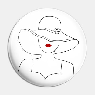 RED Lipstick  Women Fashion Design Pin