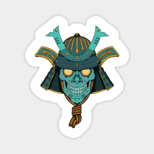 Cyberpunk Skull Samurai Magnet