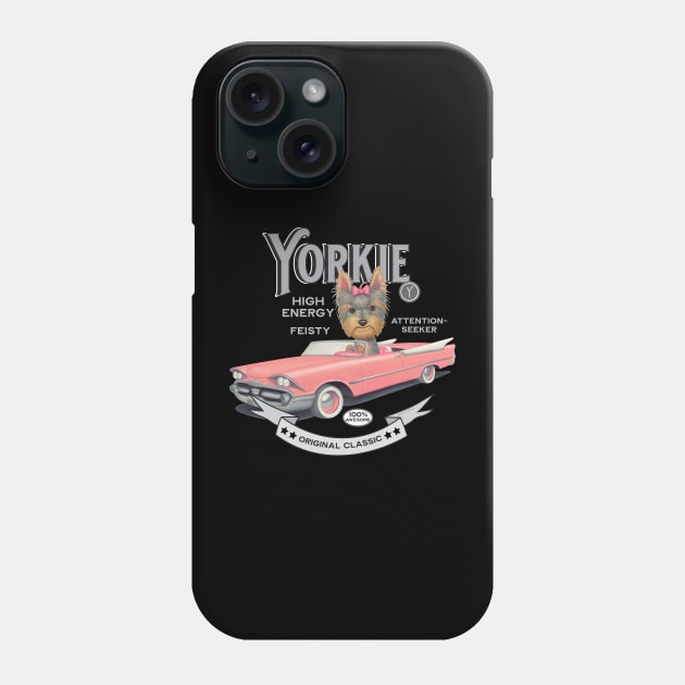 Yorkshire Terrier in Pink Car Phone Case by Danny Gordon Art