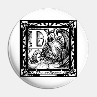 D is For Dragon Flower Pin