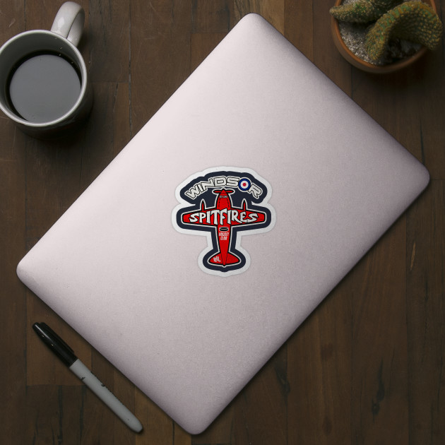 Windsor Spitfires Retro Defunct Ice Hockey Club Sticker for Sale by  TheBenchwarmer
