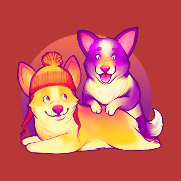 Cunning Corgis by MeganLara