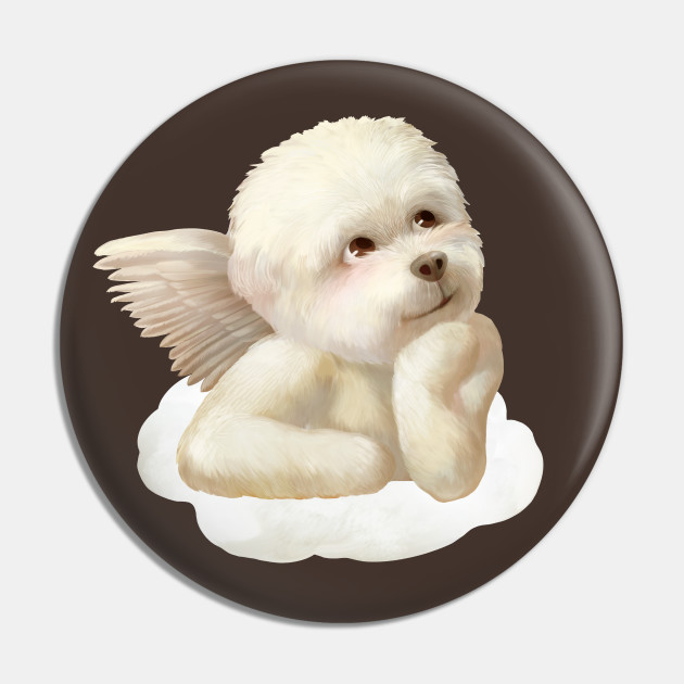 dog angel pin