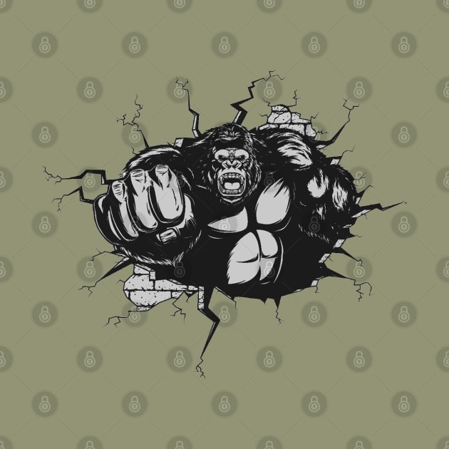 Gorilla by Happy Art Designs