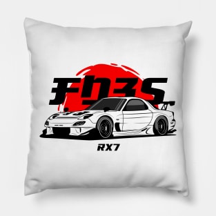 White RX 7 JDM Pillow