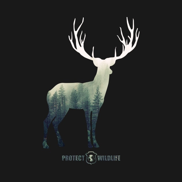 Protect Wildlife - Nature - Deer Silhouette by JTYDesigns