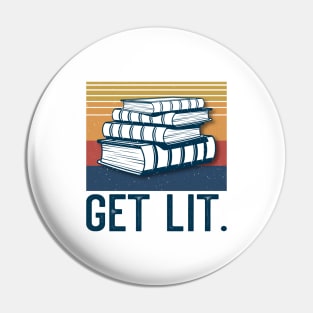 Writer Get Lit Writing Novel Book Pin