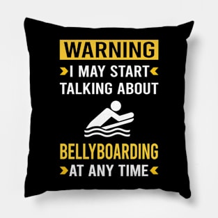 Warning Bellyboarding Bellyboard Bellyboarder Pillow