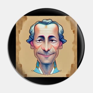 Montesquieu Portrait | Cartoon Style Pin