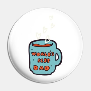 World's Best Dad Mug Pin