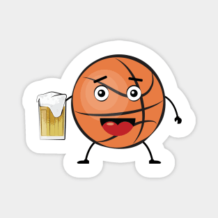 Drinking Basketball Ball - Funny Magnet
