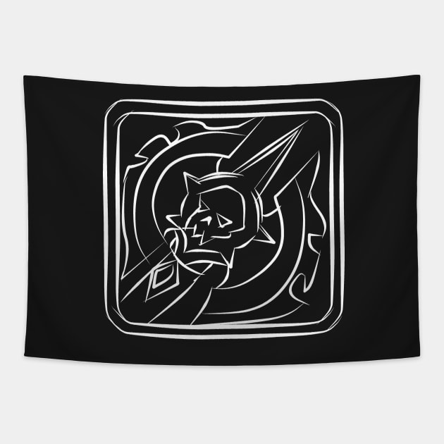 Deathknight Class Icon (White) Tapestry by DeLyss-Iouz