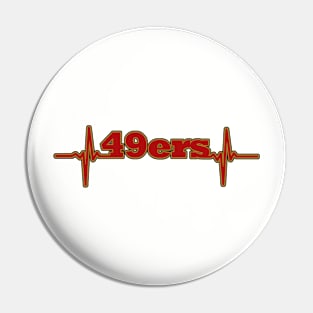 49ers heartbeat T-shirt Pin