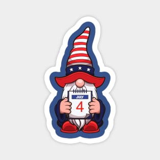 4th Of July Gnome Magnet