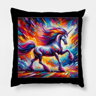 Unicorn Study - Fantasy AI Pillow