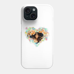 beautiful girl with flowers Phone Case