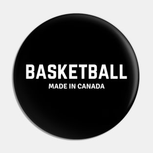 Basketball Made in Canada Pin