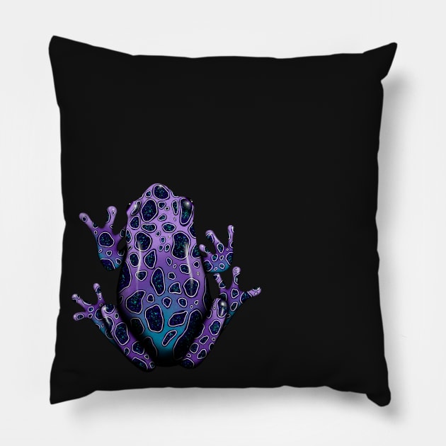 Purple Poison Dart Frog Pillow by Vivid Chaos