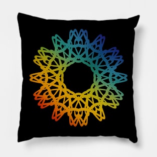 Intertwined rainbow Pillow