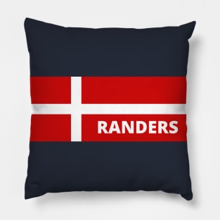 Randers Denmark in Danish Flag Pillow