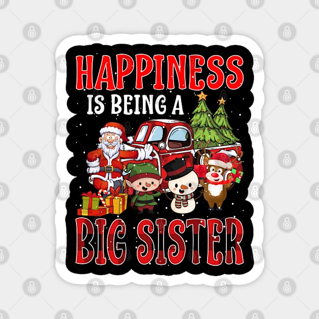 Happiness Is Being A Big Sister Christmas Magnet by intelus