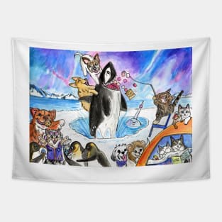 Killer Whale Surprise Tapestry