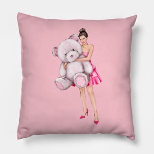 glamour bear lover art Pillow