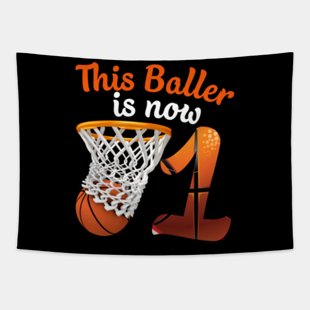 1st Birthday Basketball Tee Funny 1 Years Old Kids Gift Funny