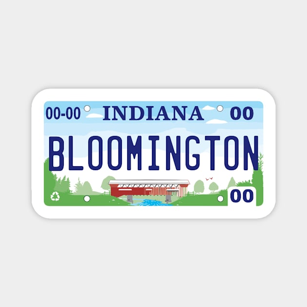 Bloomington Indiana License Plate Magnet by zsonn