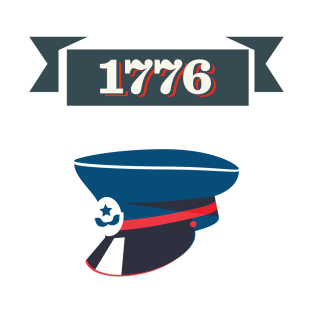 4th of July 1776 officers hat T-Shirt