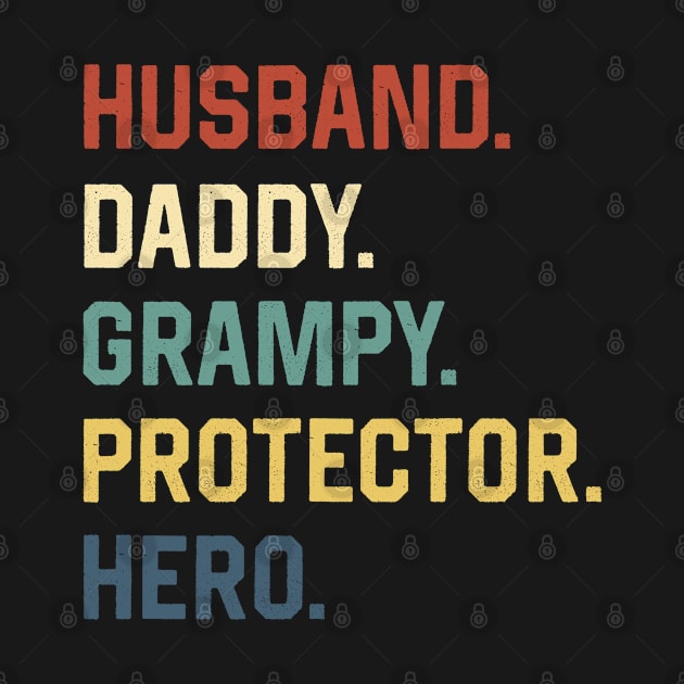 Fathers Day Shirt Husband Daddy Grampy Protector Hero Gift by Marang