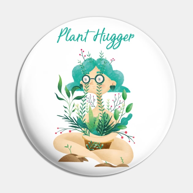 Plant Hugger Pin by Gummy Illustrations