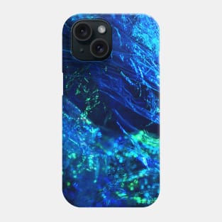 Abstract blue crystal neon Phone Case