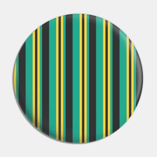 Gray, Teal and Yellow Stripes Pattern 048#001 Pin