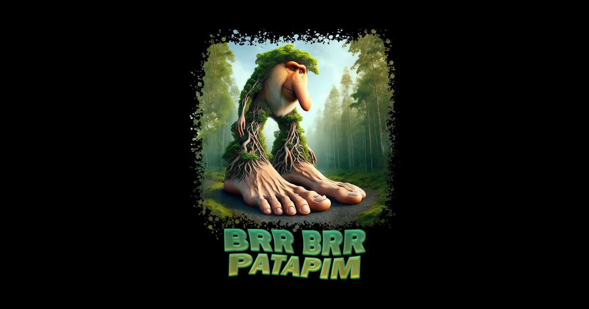 Brr Brr Patapim Italian Brainrot Meme - Italian Brainrot Meme - Sticker