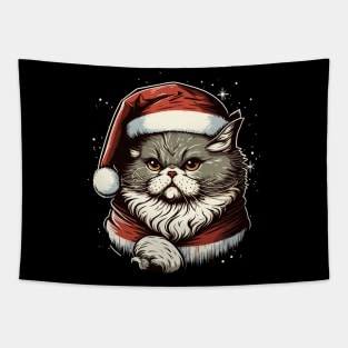 Cute Ugly Christmas Cat Gift Funny Cat Christmas Tapestry