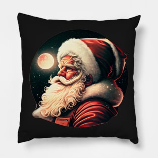 Astro Santa Claus Sticker Pillow