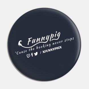 Funnypig Logo White Pin