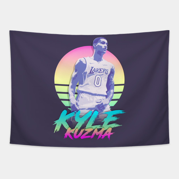 Kyle Kuzma Retro Futuristic Aesthetic Kyle Kuzma Tapestry Teepublic