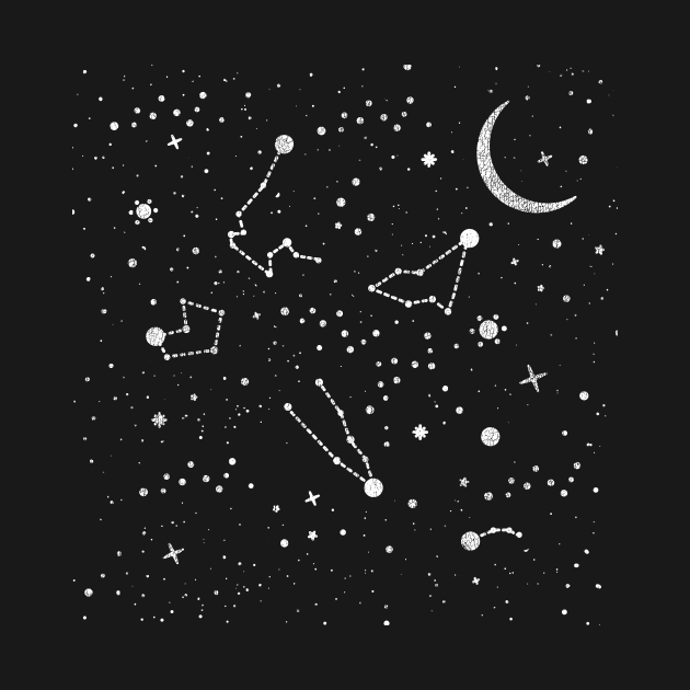 Astronomy Retro Star Galaxy Moon Constellation Science by shirtsyoulike