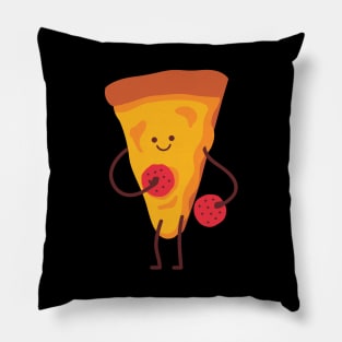 Cartoon Pepperoni Cute Pizza Slice Pillow