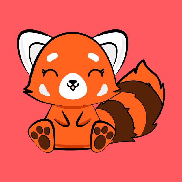 Kawaii Cute Red Panda by theglaze