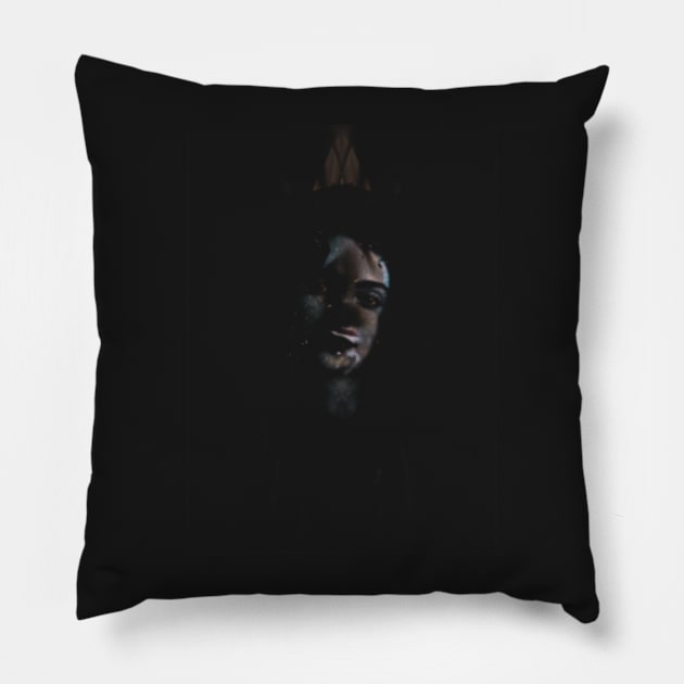 Special processing. Dark side. Monster. Very lovely girl. Like in dark tale. Low contrast, gold and light blue. Pillow by 234TeeUser234