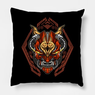 Buster Demon Mask Artwork Pillow