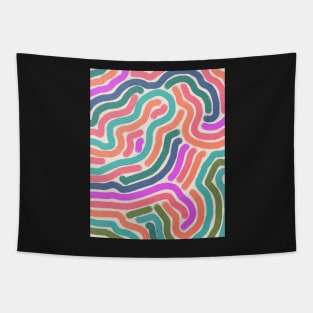 Line art, Abstract pattern, Retro abstract art Tapestry