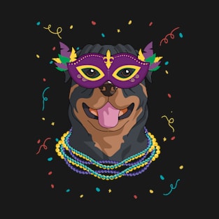 Mardi Gras Rottweiler Shirt Funny Fat Tuesday Dog Lover T-Shirt