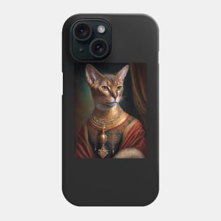 Royal Portrait of an Abyssinian Cat Phone Case