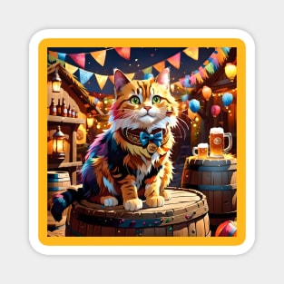 Oktoberfest Cat Magnet