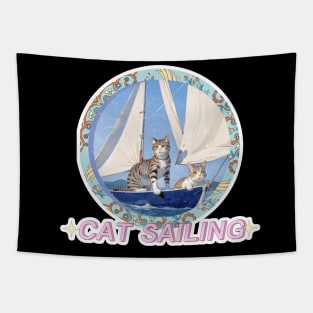 Cat Sailing Tapestry