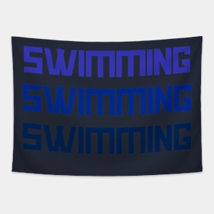 Swimming instructor, swimming learning, swimming teacher, fading blue Tapestry